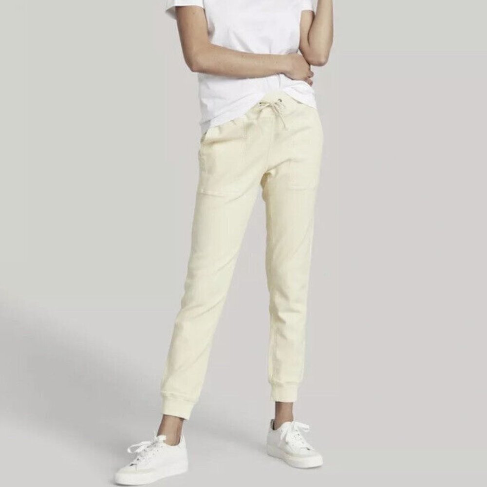 New! Faherty Reset Day Jogger Pant Birch Cream nwot 18763
